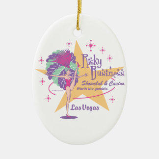 Risky Business Las Vegas Showgirl Keramik Ornament