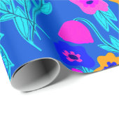 Riso Print Blume Farben hell Geschenkpapier (Rolleneckpunkt)