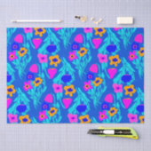 Riso Print Blume Farben hell Seidenpapier (Handwerk)