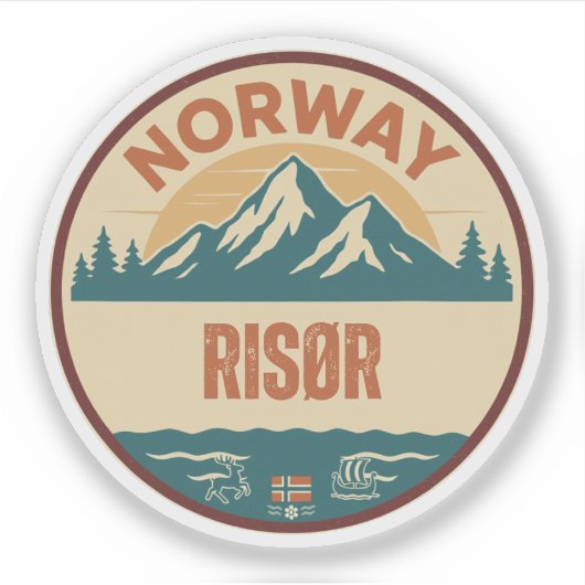 Risør, Norge Norwegen Aufkleber (Vorderseite)