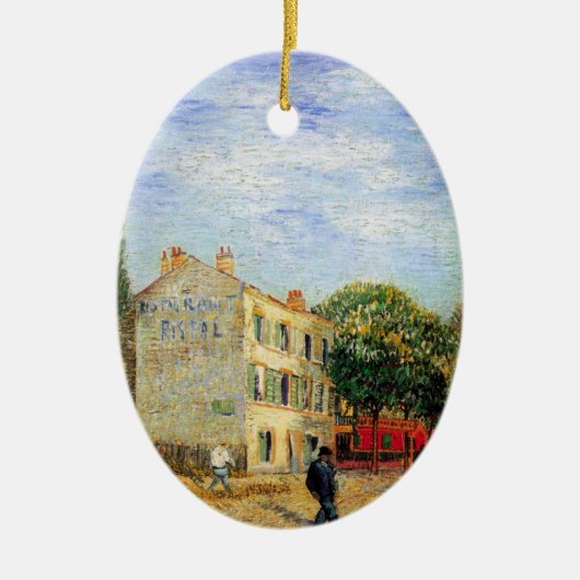 Rispal Restaurant in Asnieres by Vincent van Gogh Keramik Ornament (Vorne)