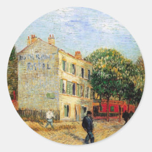 Rispal Restaurant in Asnieres by Vincent van Gogh Runder Aufkleber