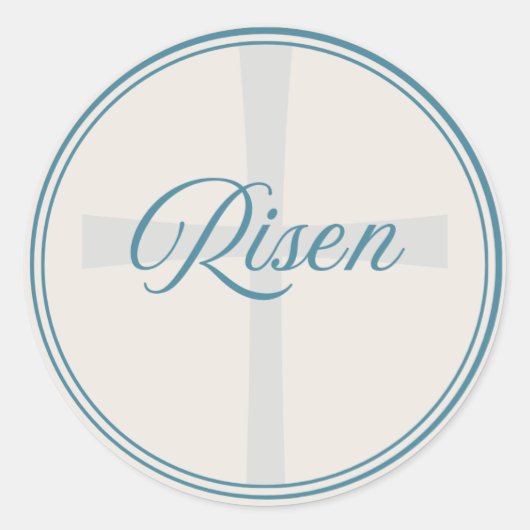 Rispe Cross - Flush Siegel groß Runder Aufkleber (Vorderseite)