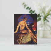 Risque Flapper Fashion Girl & Exotic Haustiere Pos Postkarte (Stehend Vorderseite)