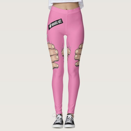 Risque Pink Prude Spaß Funny Leggings (Vorderseite)