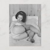 Risqué Vintages Dessous-Modell Postkarte (Vorderseite)