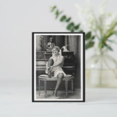 Risqué Vintages Foto Postkarte (Stehend Vorderseite)