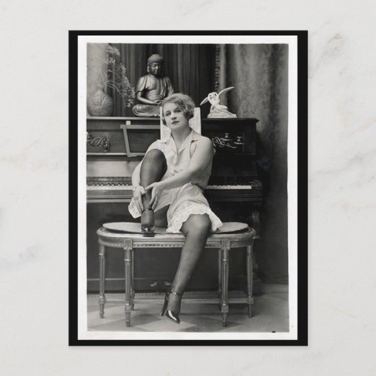 Risqué Vintages Foto Postkarte (Vorderseite)