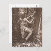 Risqué Vintages Foto Postkarte (Vorne/Hinten)