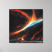 Riss in Interstellar Space Premium Wrapped Canvas Leinwanddruck (Vorderseite)