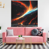 Riss in Interstellar Space Premium Wrapped Canvas Leinwanddruck (Insitu (Wohnzimmer))