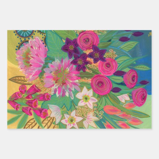 Riss pink Gift Wrap Geschenkpapier Set (Vorderseite)