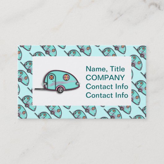 Riss-Tropfen RV-Anhänger-Visitenkarten Visitenkarte (Vorderseite)