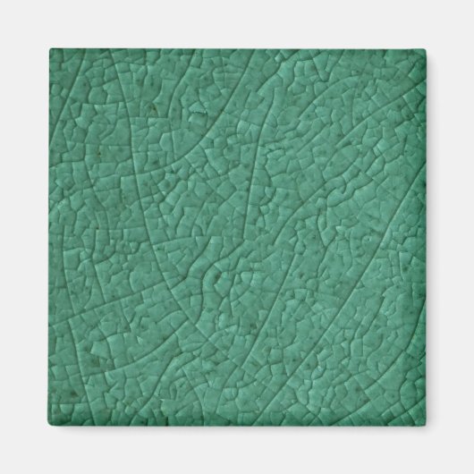 Risse aus grünem Stein Magnet (Vorne)