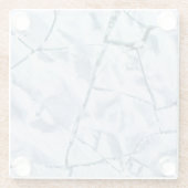 Risse Eisoberfläche (Stil 1) Ölmalerei Glasuntersetzer (Rückseite)