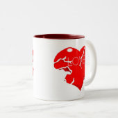 Risse + gebrochenes Herz Zweifarbige Tasse (VorderseiteRechts)