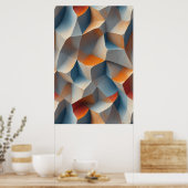 Risse Geometrie: Skulpturale Abstrakt Poster (Küche)