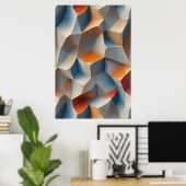 Risse Geometrie: Skulpturale Abstrakt Poster (Heimbüro)