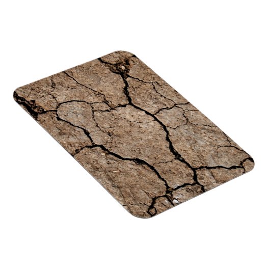 Risse getrocknete Mude Magnet (Rechte Seite)