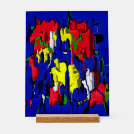 Risse im Blau, abstrakt Acrylschild