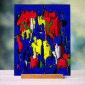 Risse im Blau, abstrakt Acrylschild (Neutral)