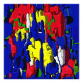 Risse im Blau, abstrakt Fotodruck (Vorne)