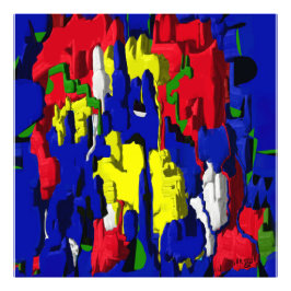 Risse im Blau, abstrakt Fotodruck