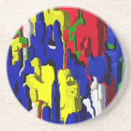 Risse im Blau, abstrakt Getränkeuntersetzer