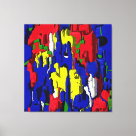 Risse im Blau, abstrakt Leinwanddruck