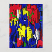 Risse im Blau, abstrakt Postkarte (Vorderseite)