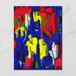 Risse im Blau, abstrakt Postkarte