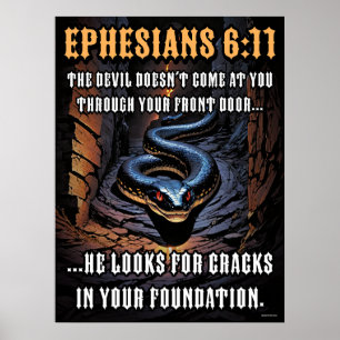 Risse in Ihrem Fundament Epheser 6,11 Poster