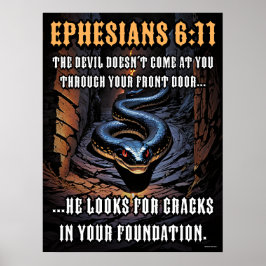 Risse in Ihrer Stiftung Ephesianer 6:11 Poster