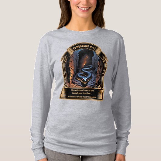 Risse in Ihrer Stiftung Ephesianer 6:11 T-Shirt (Vorderseite)