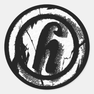 Risse Kreis H Runder Aufkleber