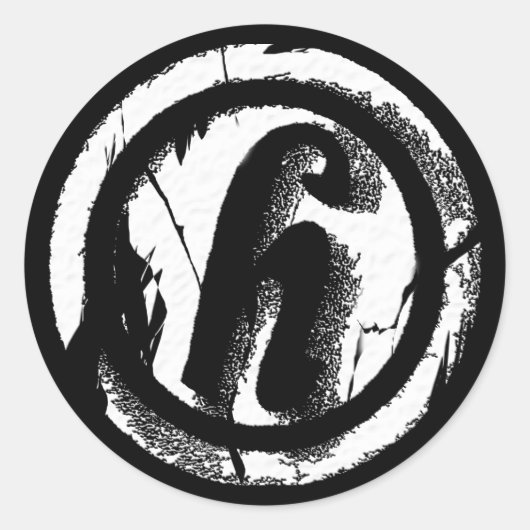 Risse Kreis H Runder Aufkleber (Vorderseite)