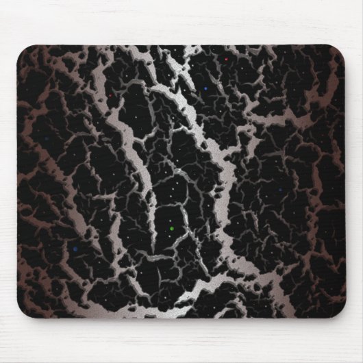 Risse Lava - weiß/braun Mousepad (Vorne)