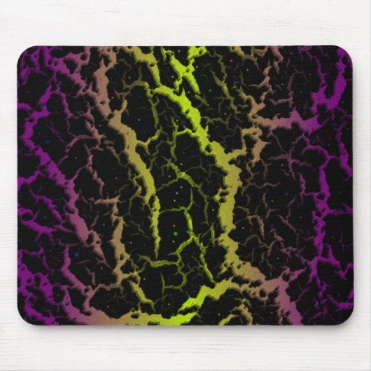 Risse Leerlaufbahn - Lila/Limon Mousepad (Vorne)