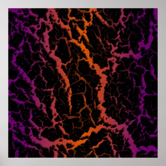 Risse Leerlaufbahn - Lila/orange Poster (Vorne)