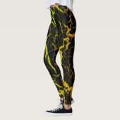 Risse Leerlaufbahn - Orange/Limon Leggings (Links)