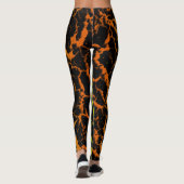 Risse Leerlaufbahn - Orange/Limon Leggings (Rückseite)