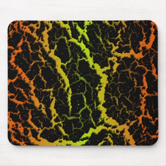 Risse Leerlaufbahn - Orange/Limon Mousepad (Vorne)