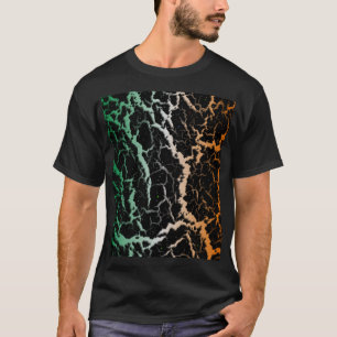 Risse Leerlauflava - grün/weiß/orange T-Shirt