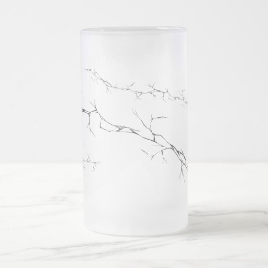 Risse Mattglas Bierglas (Mittel)