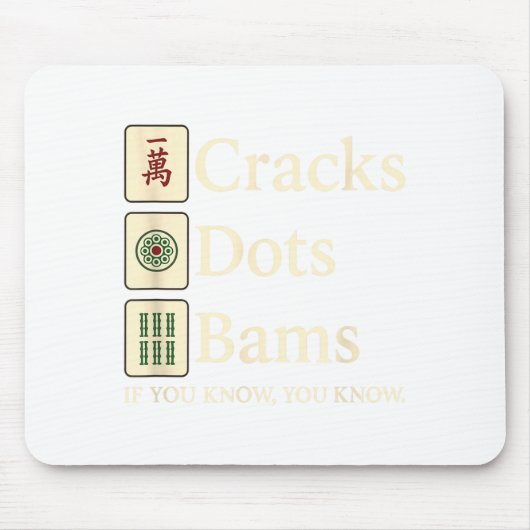 Risse Punkte Bams wenn du Mahjong Mütter Königin d Mousepad (Vorne)
