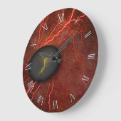 Risse Stone Emits Light Große Wanduhr (Winkel)