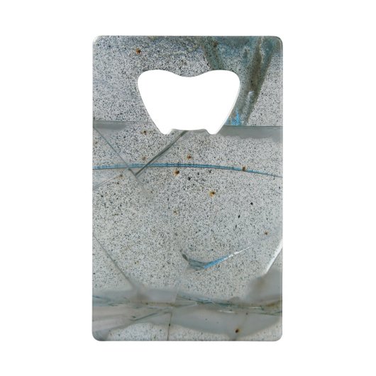 Risse und dreckige Gras Kreditkarten Flaschenöffner (Vorderseite)