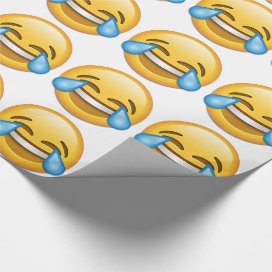 Risse von Freude emoji lustig Geschenkpapier (Ecke)
