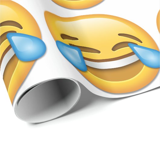 Risse von Freude emoji lustig Geschenkpapier (Rolleneckpunkt)