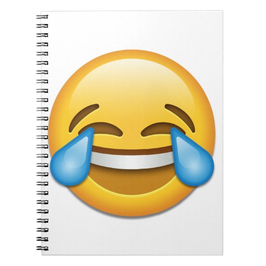 Risse von Freude emoji lustig Notizblock (Vorderseite)
